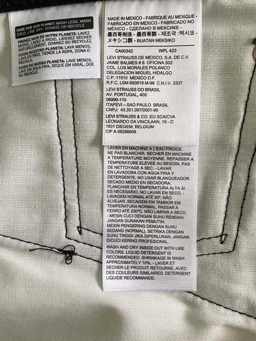 Levi's 501XX Original Shrink-To-Fit Black Jeans Men's 40x32 NWT